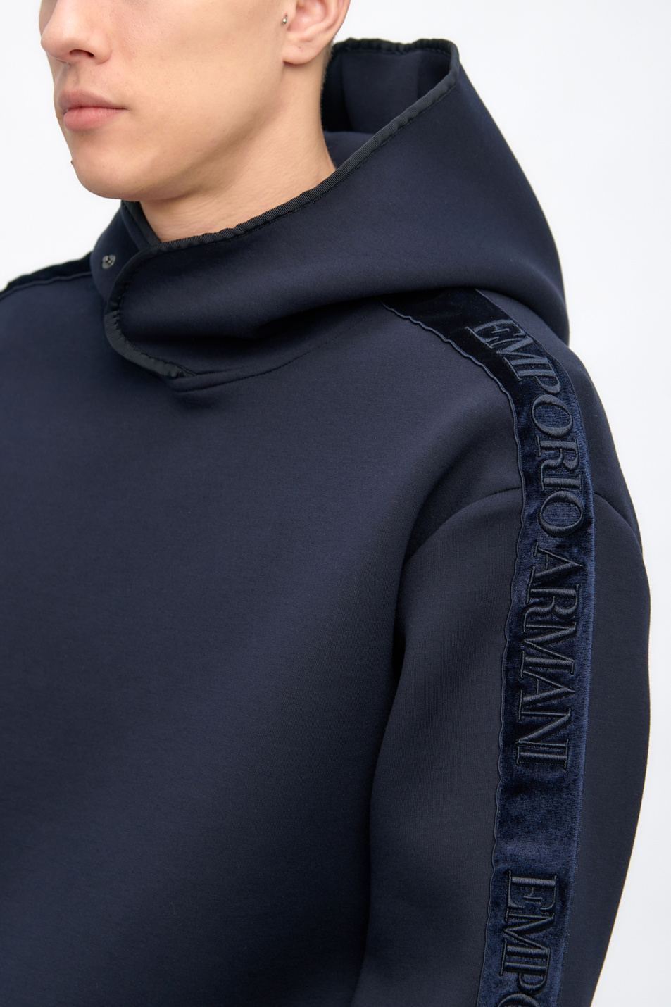 Мужской Emporio Armani Толстовка с логотипированной лентой на рукавах (цвет ), артикул 6H1M84-1JDSZ | Фото 4