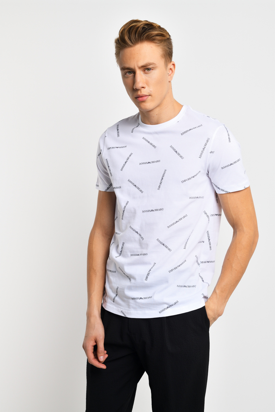 Мужской Emporio Armani Футболка из натурального хлопка (цвет ), артикул 3H1TD7-1J30Z | Фото 1