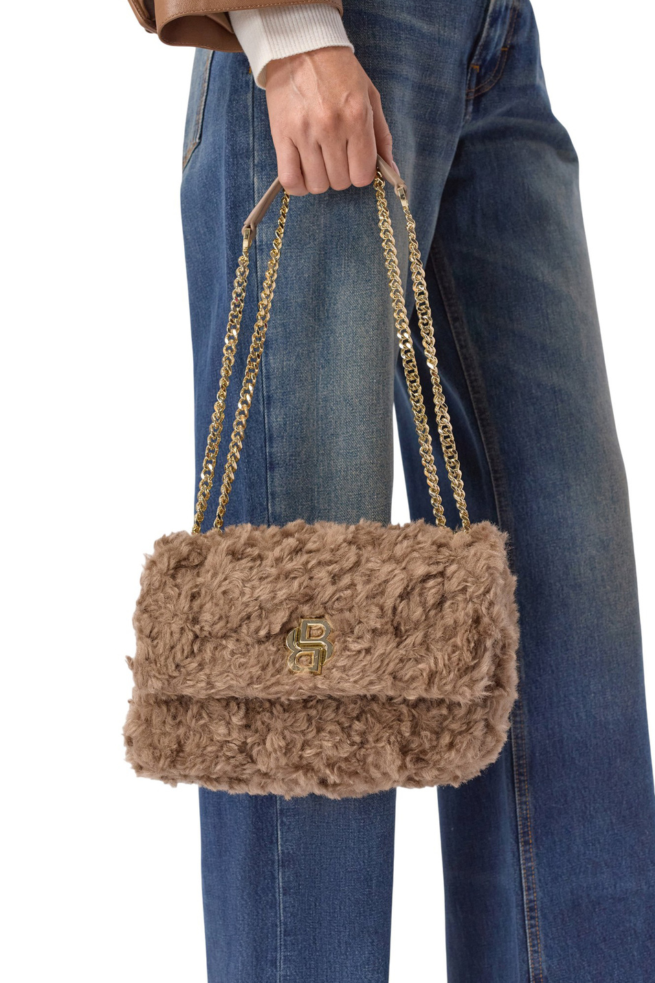 Сумка в стиле тедди|Основной цвет:Бежевый Женский BOSS Сумка в стиле тедди (цвет ), артикул 50552196 | Фото 5