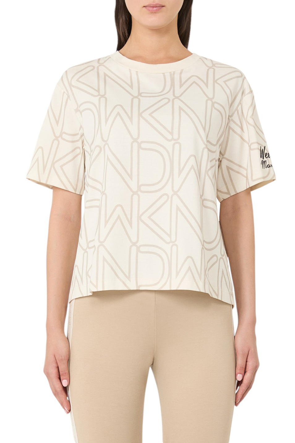 Женский Weekend Max Mara Футболка ACLINE из хлопка (цвет ), артикул 2525976051 | Фото 3