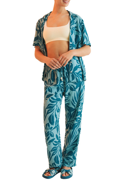 Пижама с принтом|Основной цвет:Синий|Артикул:4855685 | Фото 1