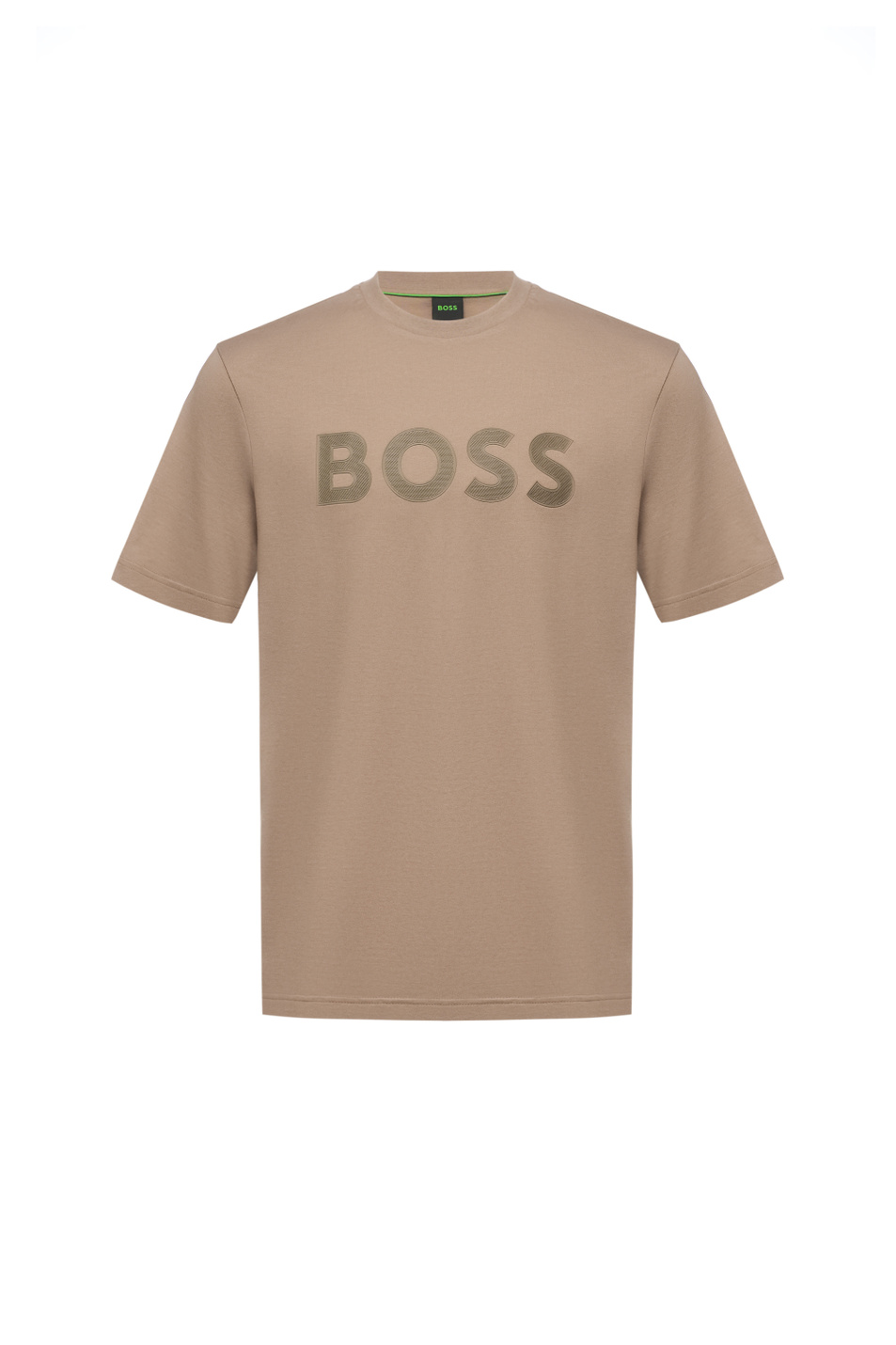 Футболка с логотипом|Основной цвет:Бежевый Мужской BOSS Футболка с логотипом (цвет ), артикул 50566883 | Фото 1