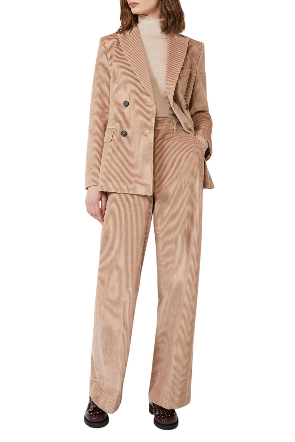 Брюки TANIA штроксовые|Основной цвет:Бежевый Женский Weekend Max Mara Брюки TANIA штроксовые (цвет ), артикул 2525136092 | Фото 3