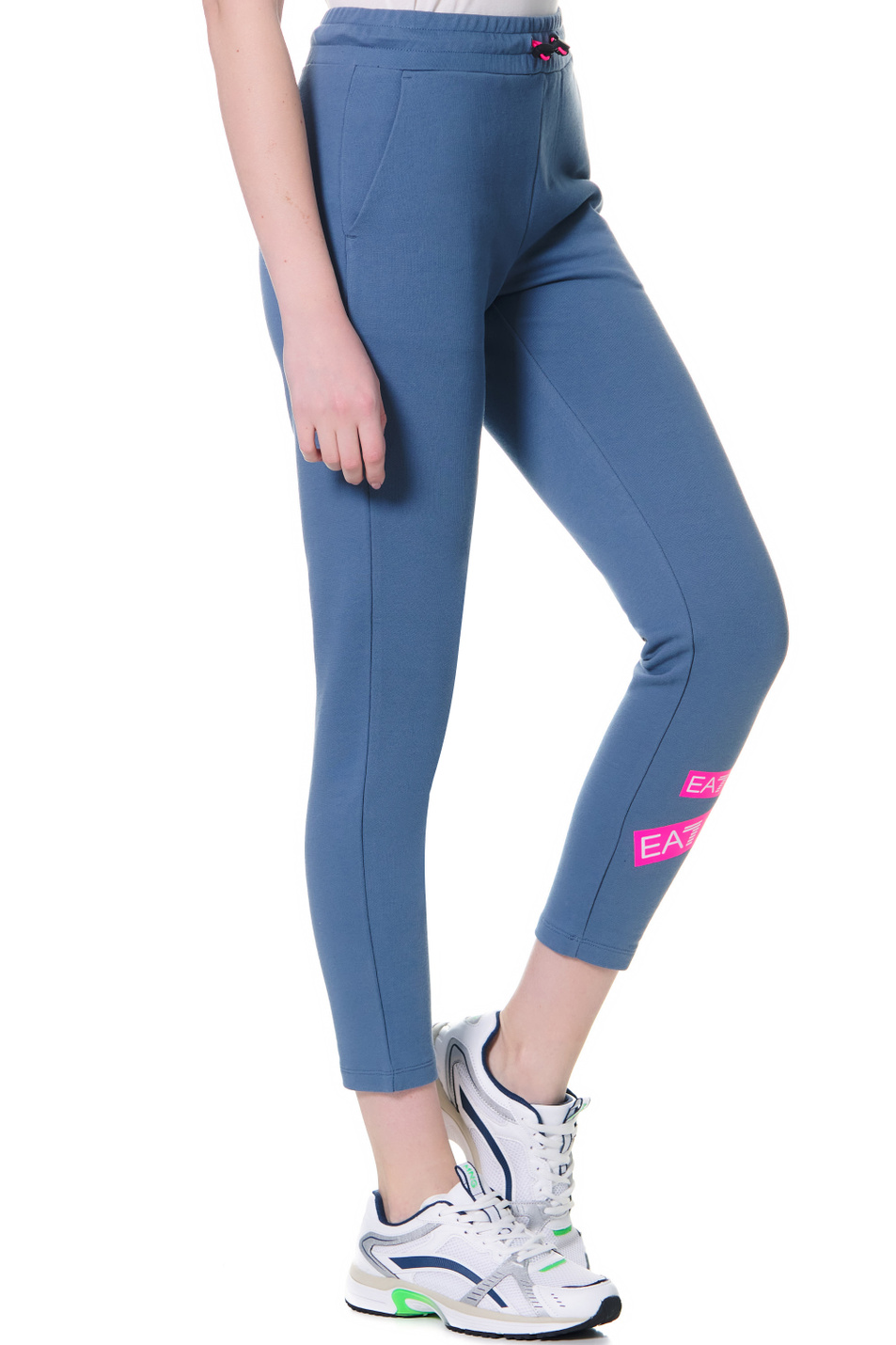Женский EA7 Укороченные брюки с логотипом (цвет ), артикул 3LTP64-TJ6PZ | Фото 5
