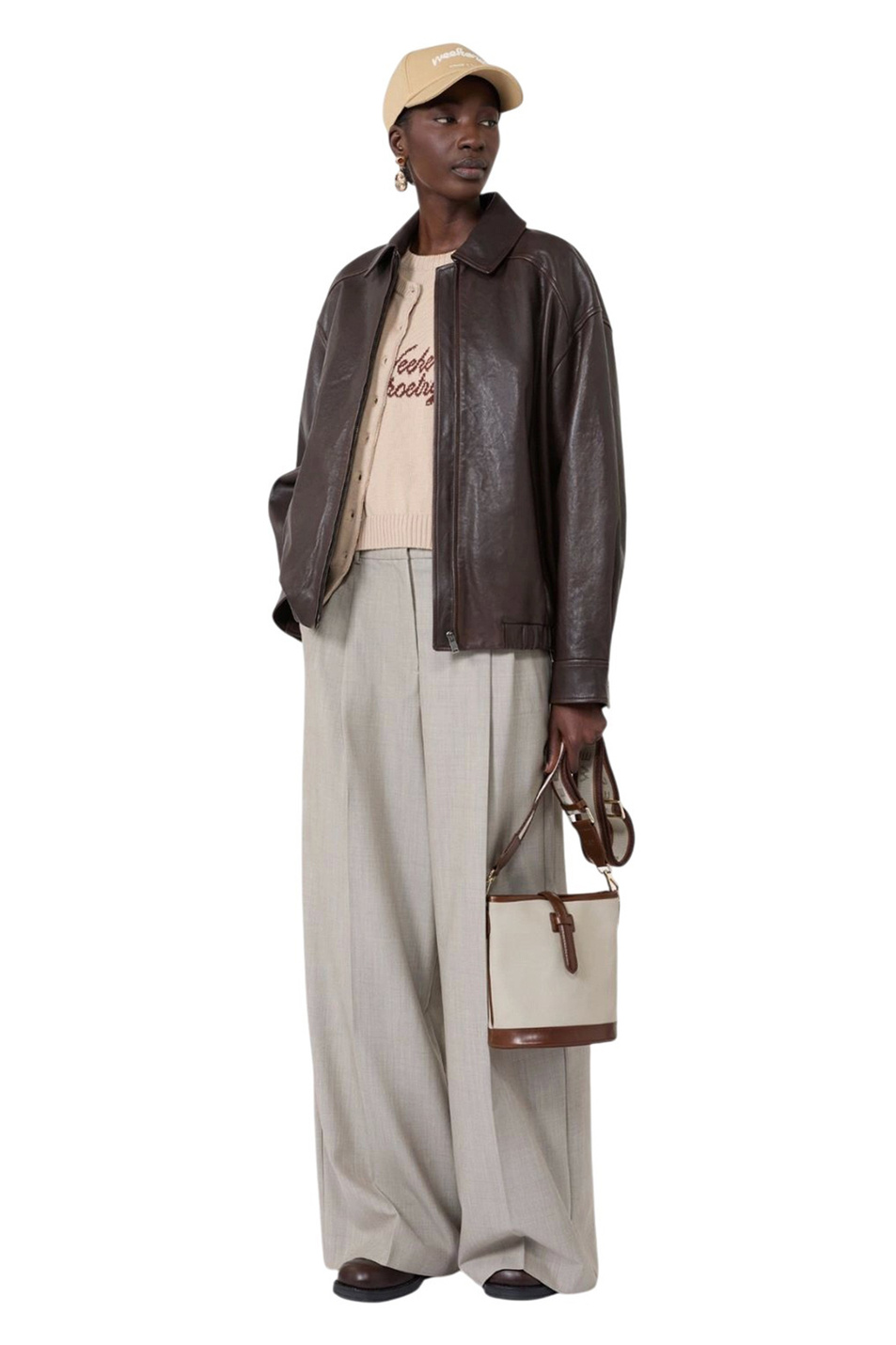 Куртка COSE из натуральной кожи|Основной цвет:Коричневый Женский Weekend Max Mara Куртка COSE из натуральной кожи (цвет ), артикул 2625446041 | Фото 2
