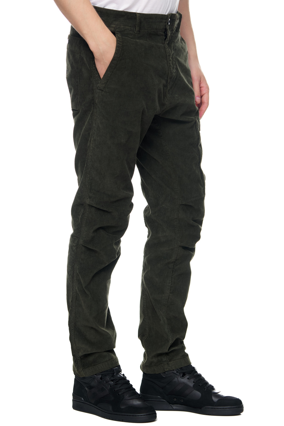 C.P. Company Вельветовые брюки из эластичного хлопка (цвет ), артикул 13CMPA286A006410O | Фото 3