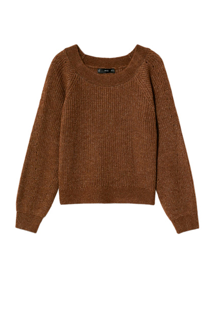 Укороченный вязаный свитер NOMAD|Основной цвет:Коричневый|Артикул:37015962 | Фото 1