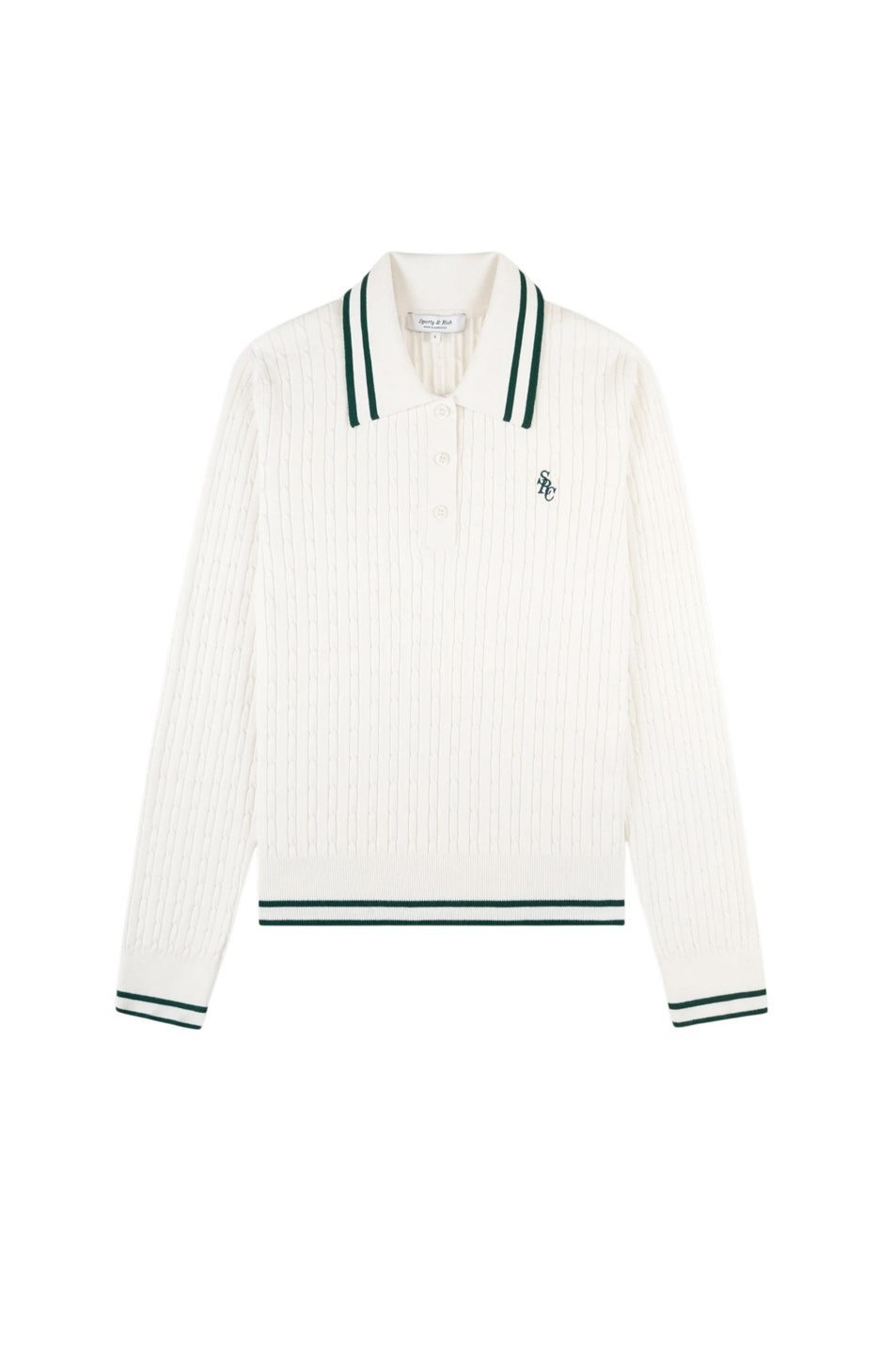 Женский Sporty & Rich Джемпер-поло SRC с логотипом (цвет ), артикул ST03761302WH61 | Фото 1