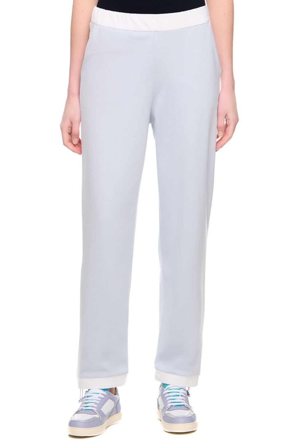 Женский Emporio Armani Брюки с кулиской на манжетах (цвет голубой), артикул 3R2P7E-2JWHZ | Фото 4