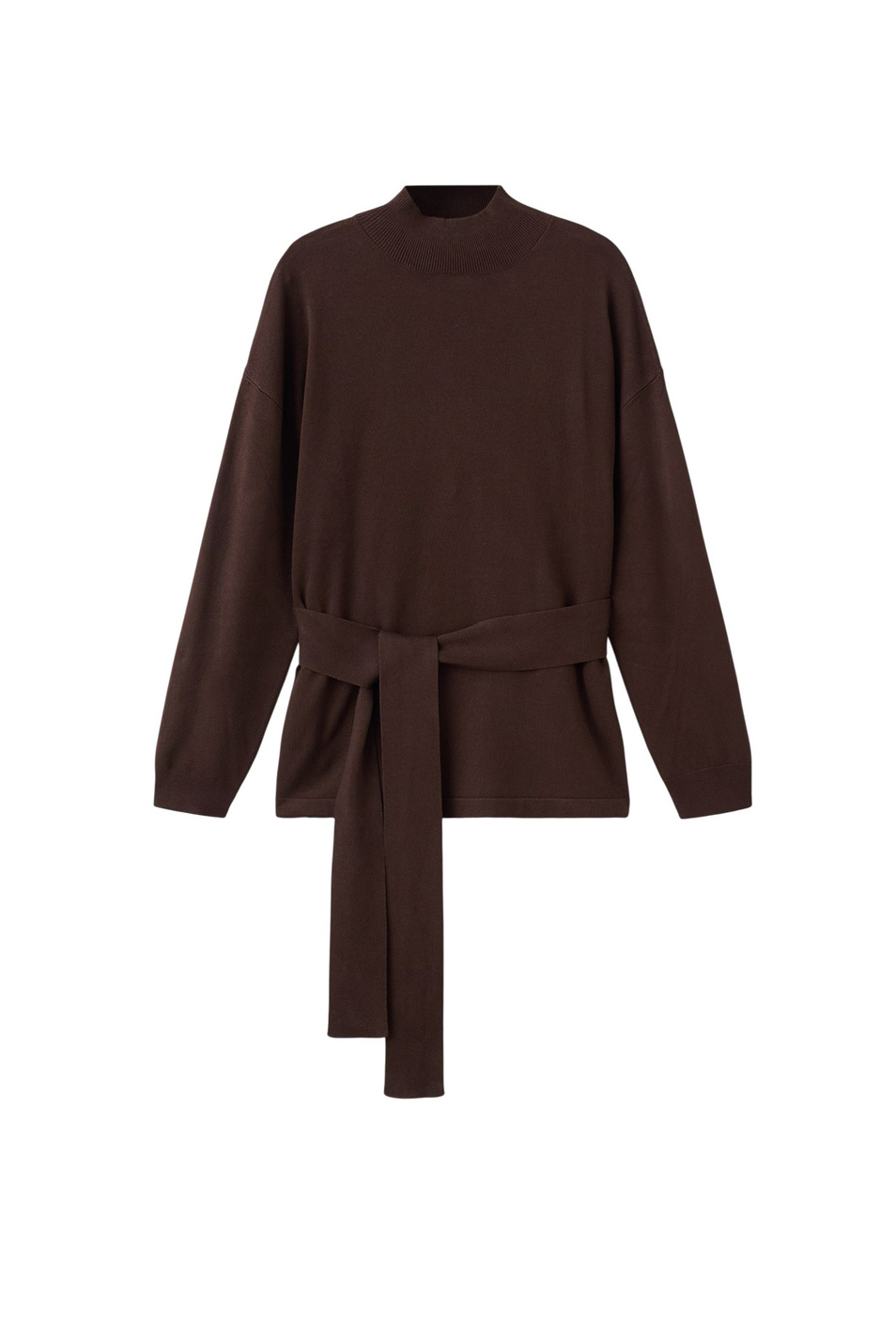 Джемпер VIEIRI с поясом|Основной цвет:Коричневый Женский Mango Джемпер VIEIRI с поясом (цвет ), артикул 17007830 | Фото 1