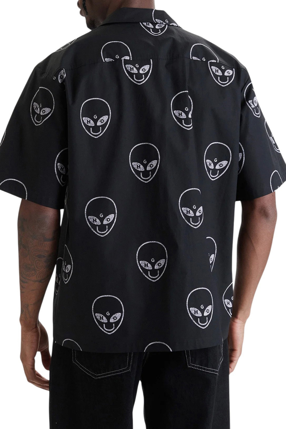 Мужской HUGO Рубашка Eligino из хлопка с принтом (цвет ), артикул 50560698 | Фото 5