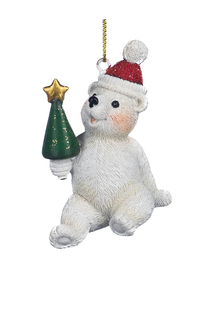 Не имеет пола Goodwill Елочная игрушка "Медведь с елкой", 6,5 см (цвет ), артикул MC 38208_2 | Фото 1