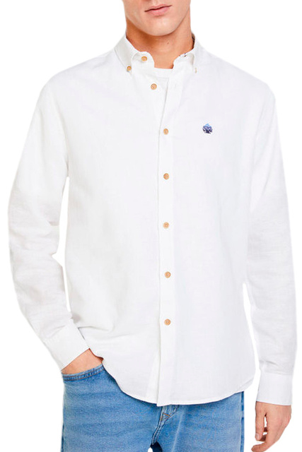 Однотонная рубашка|Основной цвет:Белый|Артикул:0993371 | Фото 1