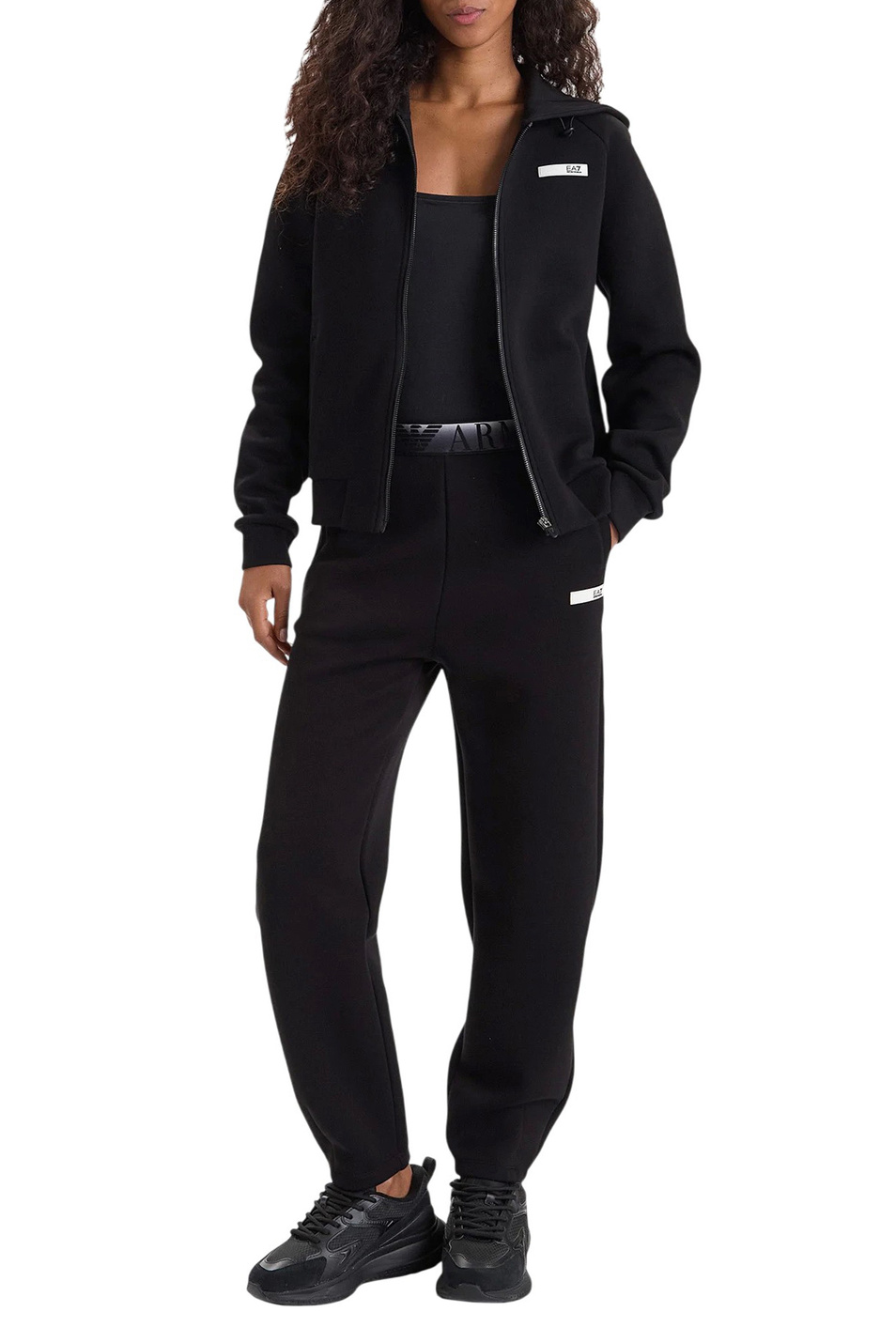 Толстовка с логотипом|Основной цвет:Черный Женский EA7 Толстовка с логотипом (цвет ), артикул 7W000675-AF13151 | Фото 2