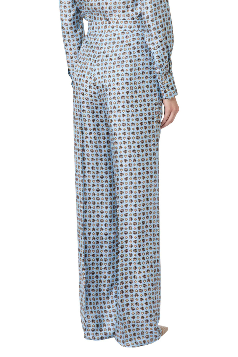Женский Max Mara Брюки FAUNA из шелка с принтом (цвет ), артикул 2526136071 | Фото 4