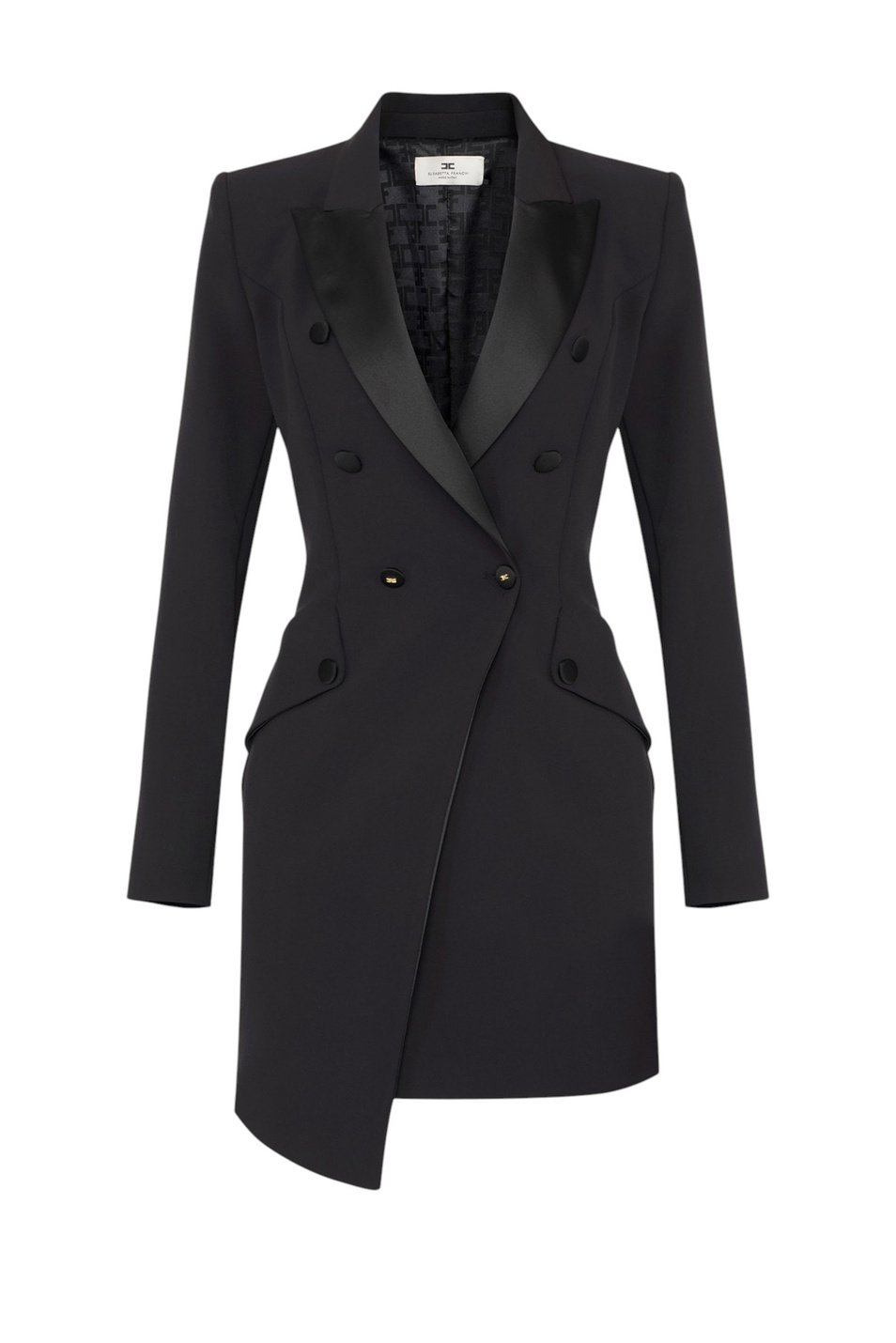 Женский Elisabetta Franchi Платье-пиджак с атласными лацканами (цвет ), артикул AB80356E2 | Фото 1