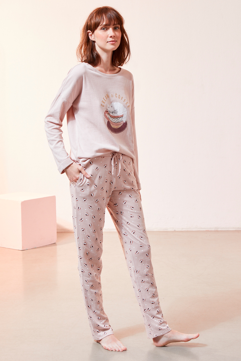 Etam Пижамные брюки FEDO с принтом «Кофе» (цвет ), артикул 6523483 | Фото 3