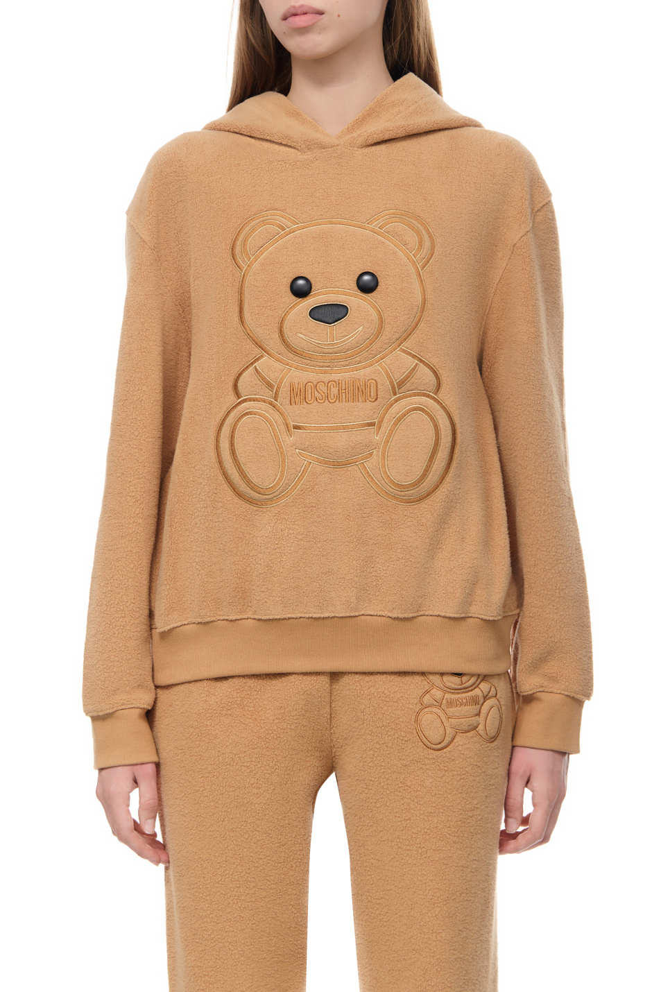 Женский Moschino Худи из натурального хлопка с капюшоном (цвет ), артикул A1702-5526 | Фото 3