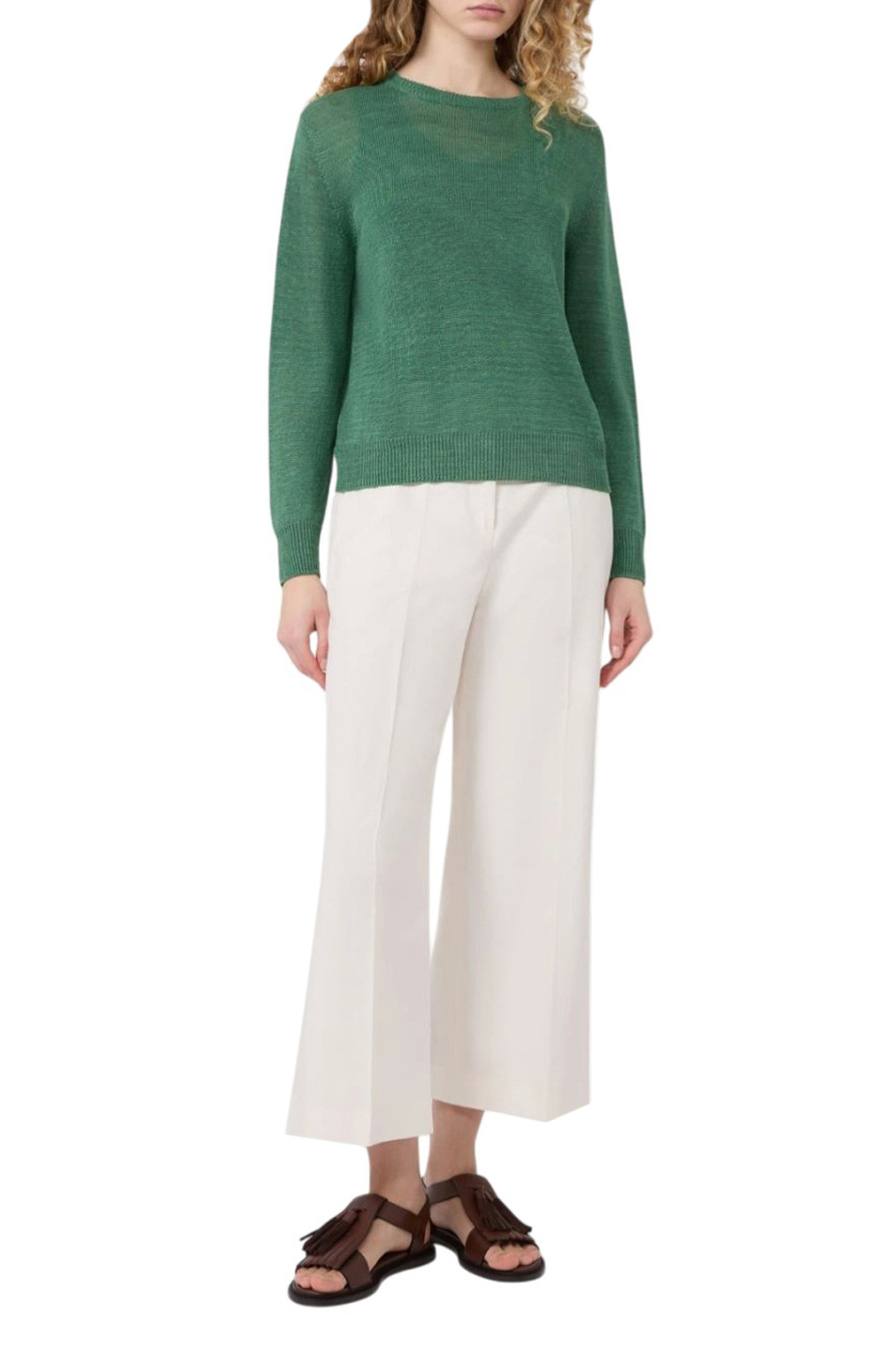 Женский Weekend Max Mara Джемпер ATZECO из льна (цвет ), артикул 2615361132 | Фото 2
