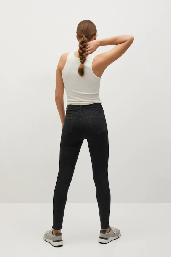 Женский Mango Джинсы-скинни NOA с завышенной талией (цвет ), артикул 87001014 | Фото 4