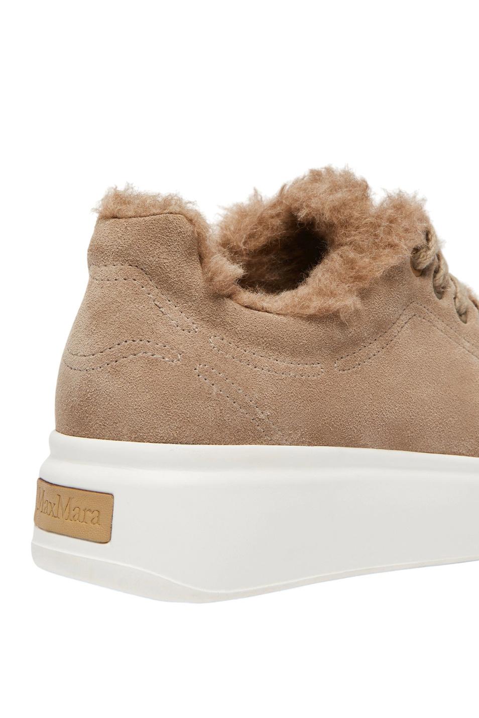 Кеды TMAXI3 с натуральным мехом|Основной цвет:Бежевый Женский Max Mara Кеды TMAXI3 с натуральным мехом (цвет ), артикул 2524766192 | Фото 3