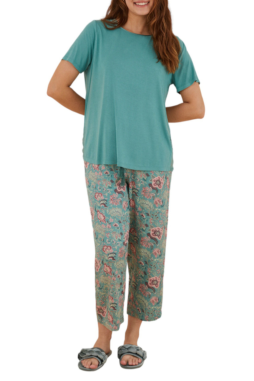 Пижама из вискозы|Основной цвет:Разноцветный|Артикул:3596062 | Фото 1