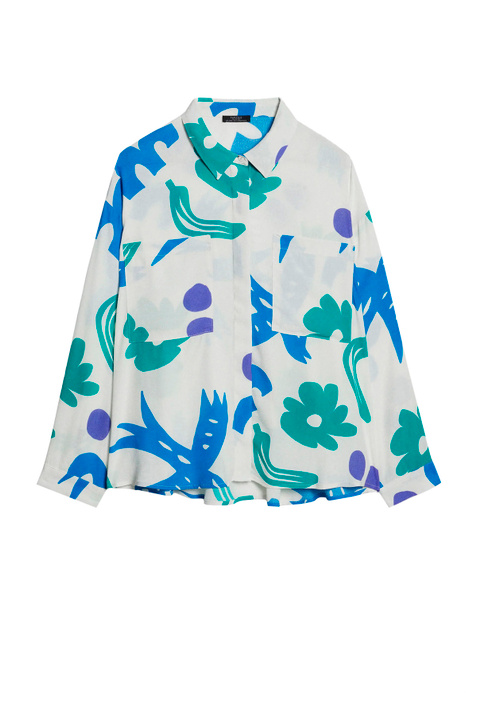 Parfois Рубашка с принтом и карманами ( цвет), артикул 204608 | Фото 1