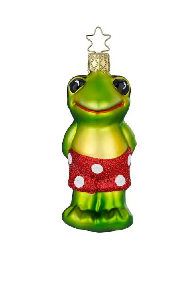 Елочная игрушка "Брызги (лягушонок)", 10,5 см|Основной цвет:Зеленый Не имеет пола Inge's Christmas Елочная игрушка "Брызги (лягушонок)", 10,5 см (цвет ), артикул 10099S022 | Фото 1