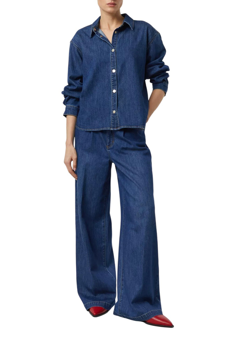 Женский Comma Рубашка джинсовая (цвет ), артикул 2176125 | Фото 2