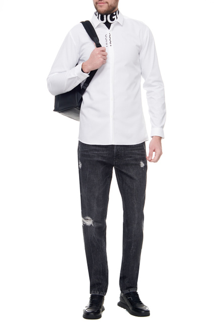 Рубашка Etran из натурального хлопка|Основной цвет:Белый|Артикул:50463257 | Фото 2