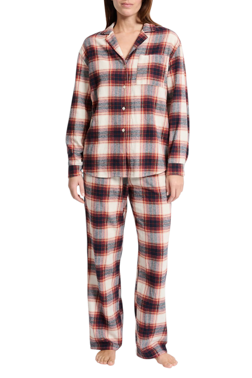 Женский Etam Пижамная рубашка FARON в клетку (цвет ), артикул 6556014 | Фото 2