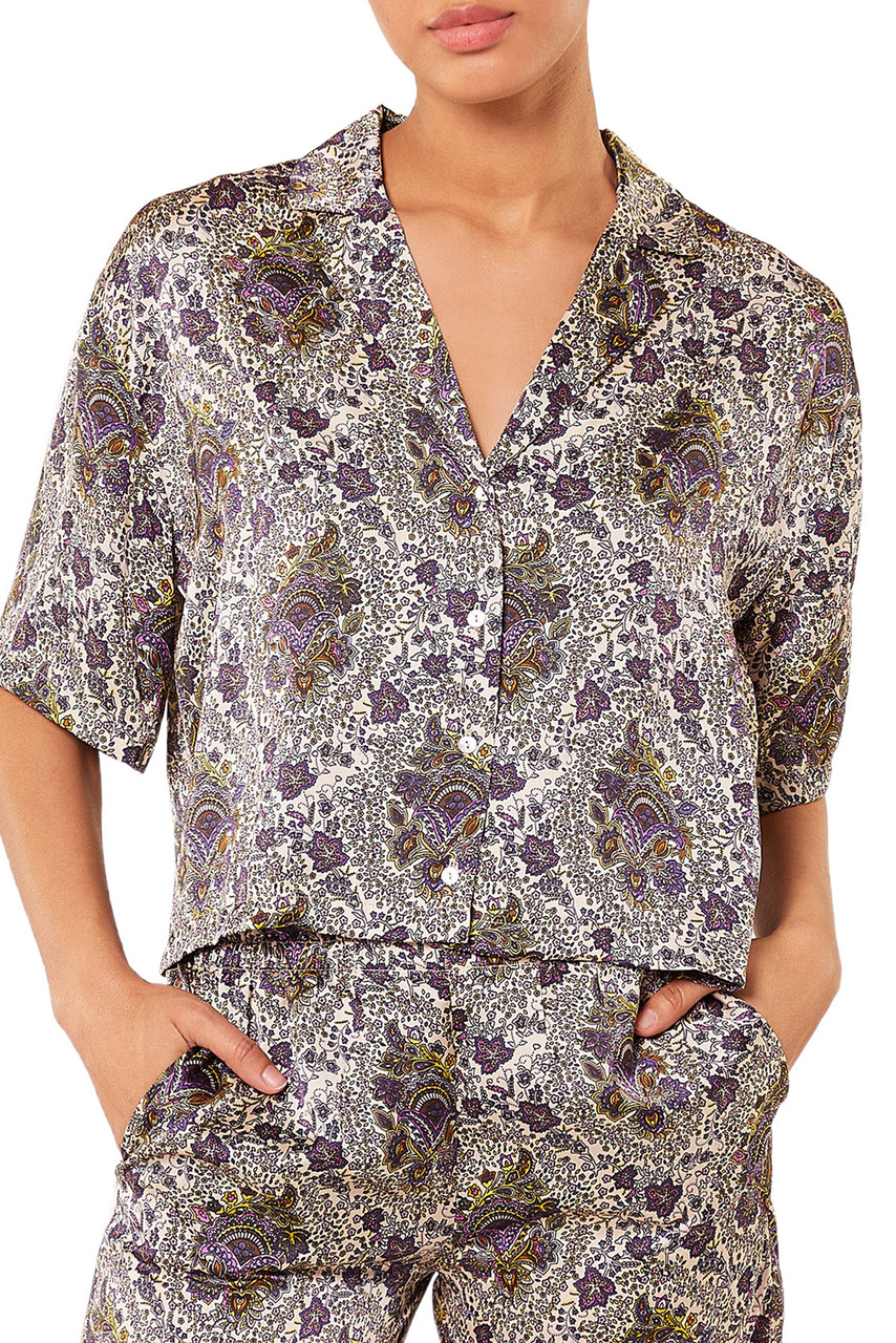 Пижамная рубашка REEVA с принтом|Основной цвет:Разноцветный|Артикул:6534267 | Фото 1