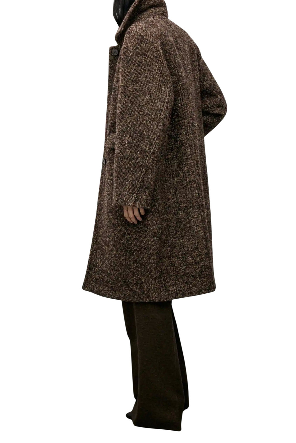 Пальто BASSEL из смесовой шерсти|Основной цвет:Коричневый Женский Mango Пальто BASSEL из смесовой шерсти (цвет ), артикул 17037910 | Фото 4