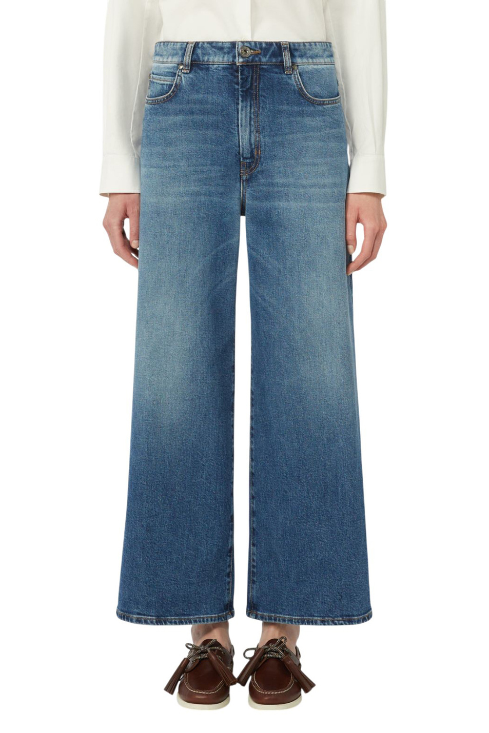 Женский Weekend Max Mara Джинсы PULVINO из эластичного хлопка (цвет ), артикул 2615181061 | Фото 3