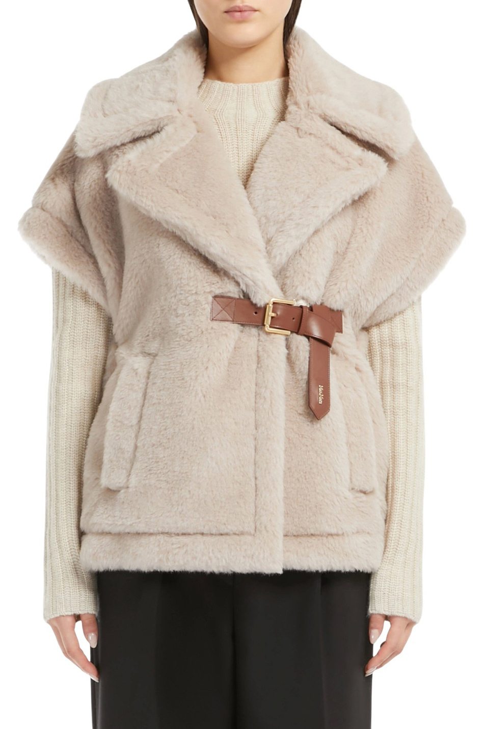 Женский Max Mara Жилет NEWABAVO1 из смесовой пряжи альпаки (цвет ), артикул 2524736152 | Фото 3