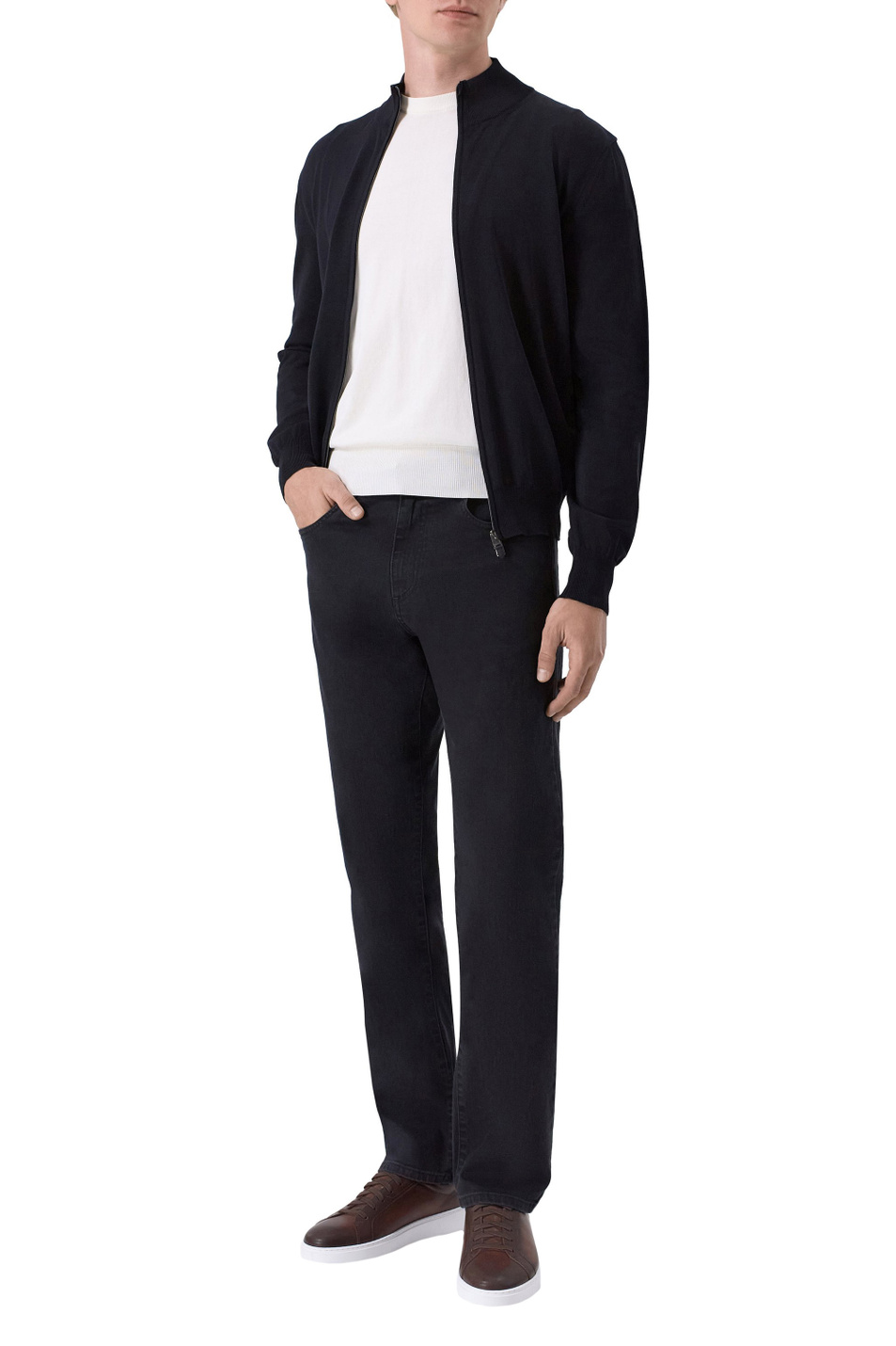 Мужской Canali Джинсы из эластичного хлопка (цвет ), артикул 91719PD00841 | Фото 3