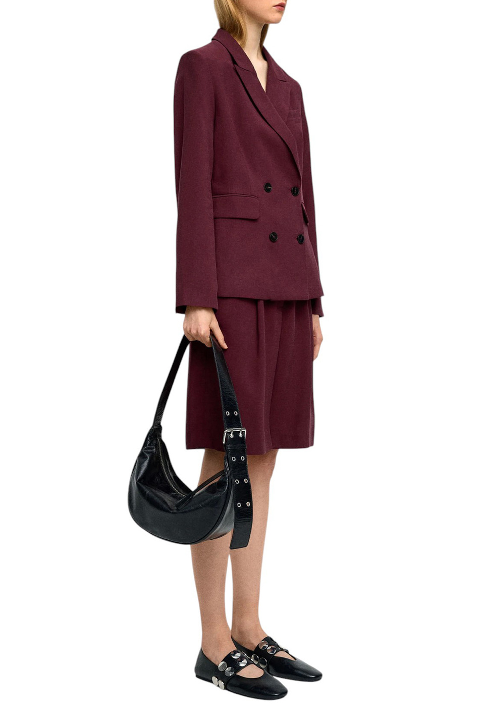 Пиджак из смесовой вискозы|Основной цвет:Бордовый Женский Parfois Пиджак из смесовой вискозы (цвет ), артикул 234689 | Фото 2