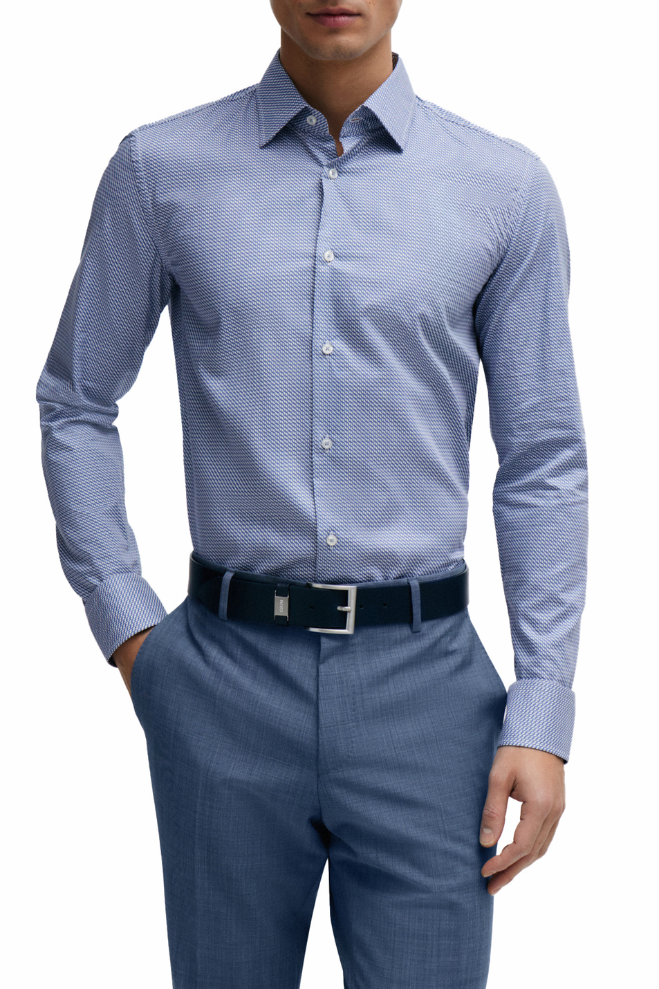 Мужской BOSS Рубашка из лиоцелла и хлопка (цвет ), артикул 50508525 | Фото 3