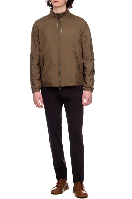 Легкая куртка с воротником-стойкой|Основной цвет:Коричневый|Артикул:UBT33A5-7124B-414-R | Фото 2