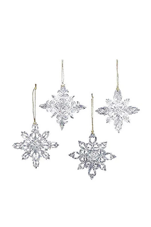 Елочная игрушка "Снежинка", 9 см|Основной цвет:Серебристый Не имеет пола Kurt S.Adler Елочная игрушка "Снежинка", 9 см (цвет ), артикул W3613 | Фото 1