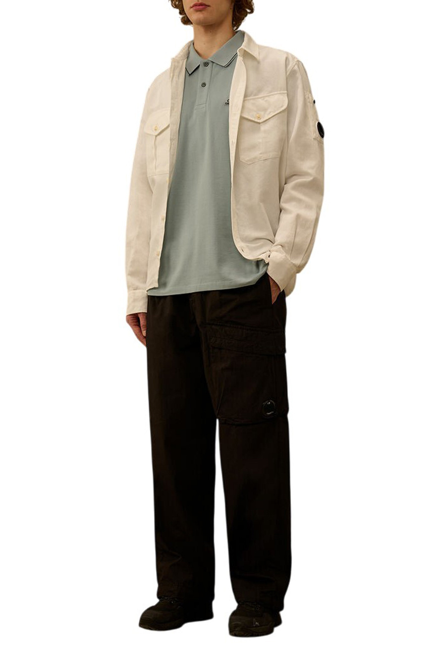 Мужской C.P. Company Джемпер-поло из эластичного хлопка (цвет ), артикул 20CMPL722A005263W | Фото 3