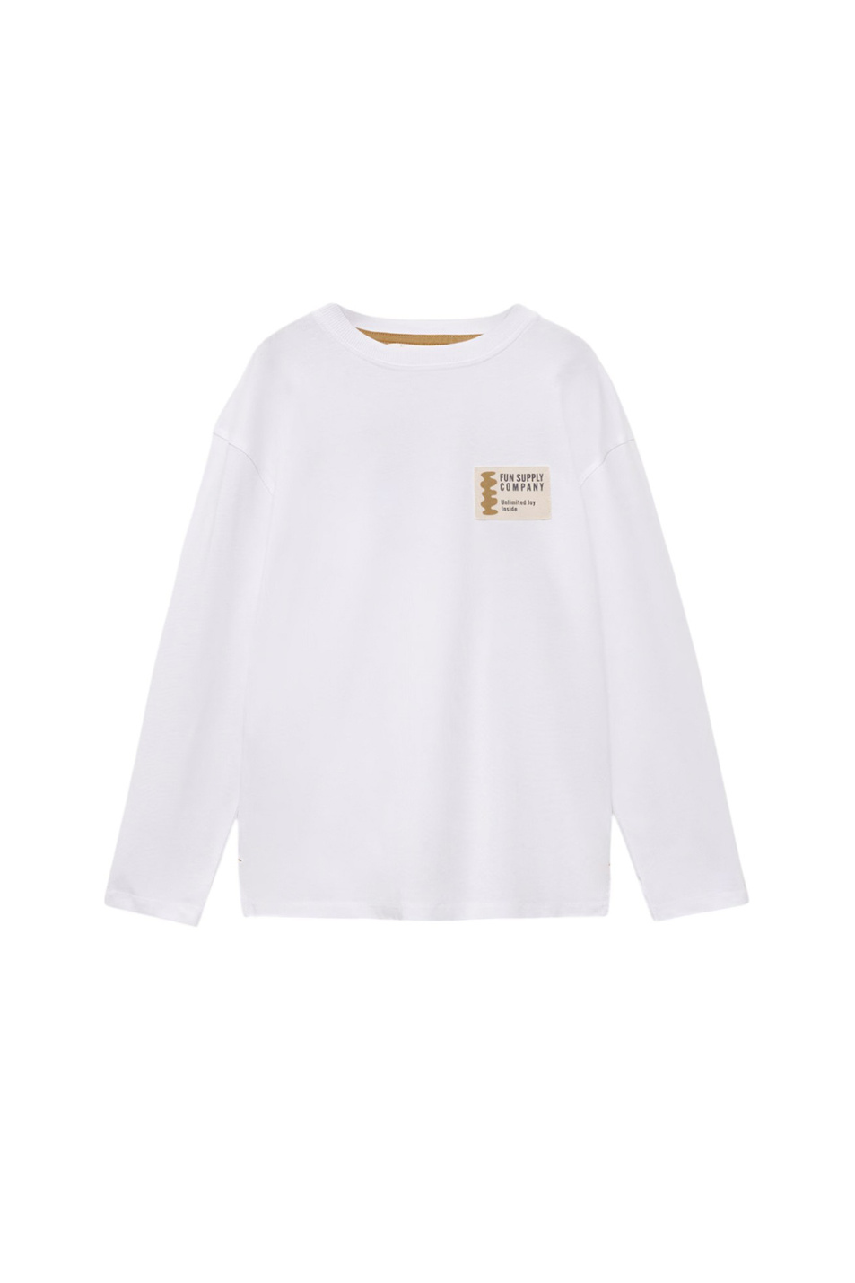 Мальчикам Mango Kids Лонгслив FREETIME из хлопка с принтом (цвет ), артикул 87083284 | Фото 1