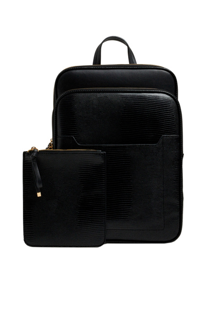 Рюкзак из искусственной кожи с подвеской|Основной цвет:Черный|Артикул:198482 | Фото 2
