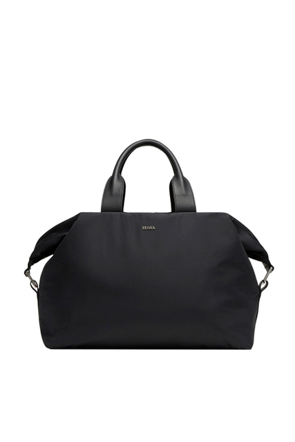 Дорожная сумка с кожаными ручками|Основной цвет:Черный|Артикул:LHGRT-C1925Z-NER | Фото 1