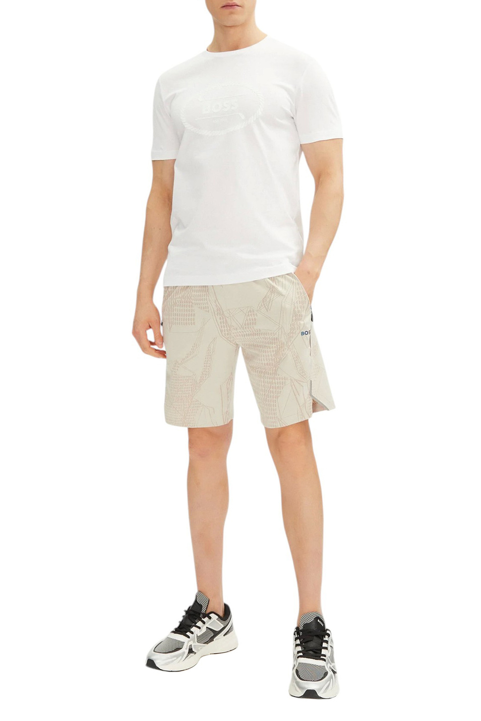 Мужской BOSS Футболка Tee Logo Heritage из хлопка (цвет ), артикул 50537825 | Фото 3