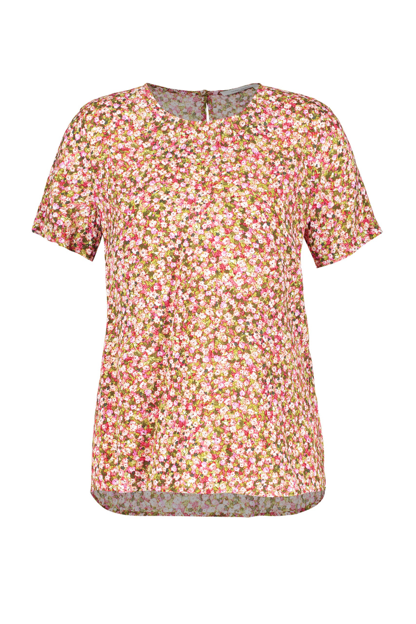 Блузка с цветочным узором|Основной цвет:Розовый|Артикул:96294-66475 | Фото 1