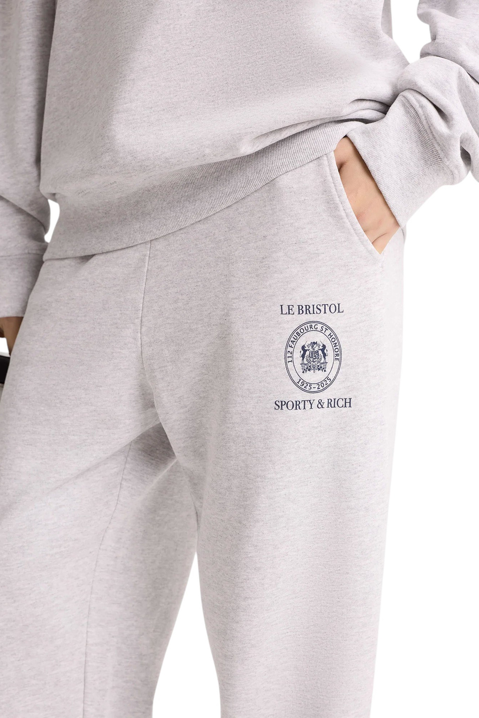 Женский Sporty & Rich Брюки Crest Seal из смесового хлопка (цвет ), артикул PA036517620GY03 | Фото 4