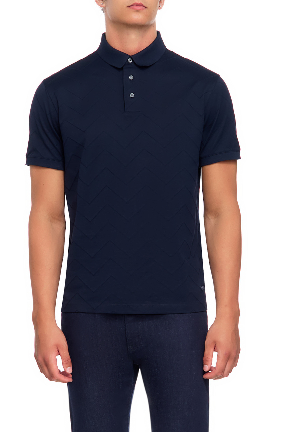 Мужской Emporio Armani Поло из натурального хлопка (цвет ), артикул 6R1F87-1JGYZ | Фото 1