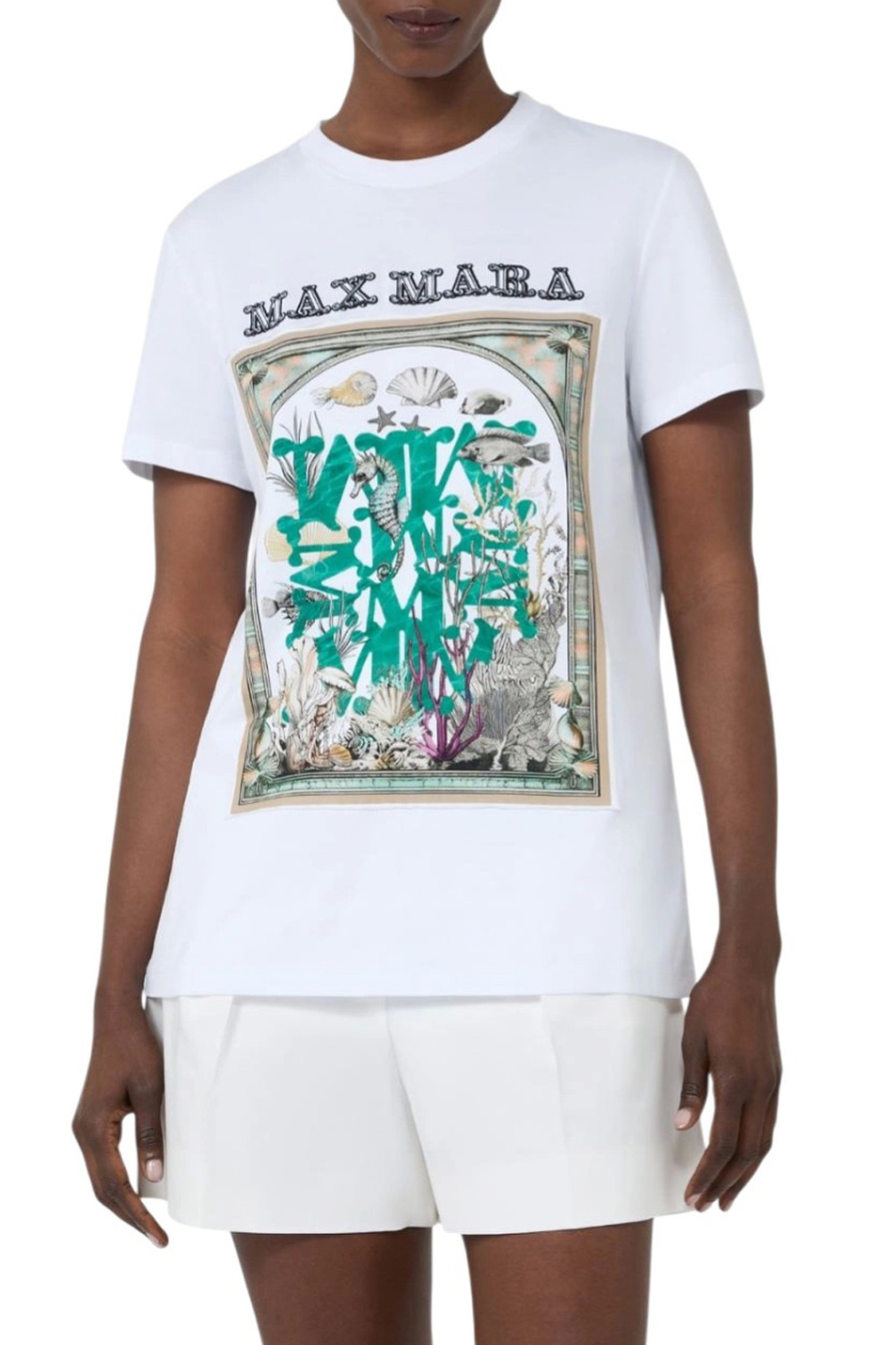 Женский Max Mara Футболка SPADINO из хлопка (цвет ), артикул 2611941062 | Фото 3