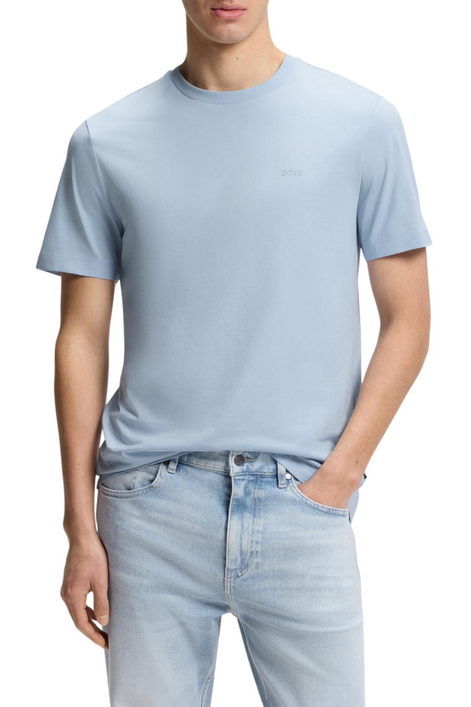 Мужской BOSS Футболка из натурального хлопка (цвет ), артикул 50468347 | Фото 3